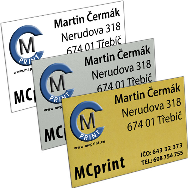 MCprint.eu - Fotodarček: Fotoplech hliníkový vo farbe bielej, striebornej, zlatej