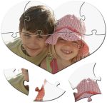 Puzzle ve tvaru srdce s 8 dílky, potisk puzzle jako dárek z lásky miláčkovi