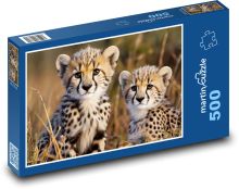 Mláďata gepardů Puzzle 500 - 46x30 cm