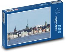 Stockholm - Švédsko, jezero Puzzle 500 - 46x30 cm