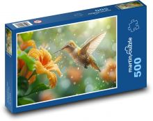 Kolibřík na květině Puzzle 500 dílků - 46 x 30 cm