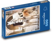 Psi - barzoj Puzzle 500 dílků - 46 x 30 cm