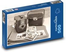 Starý fotoaparát Puzzle 500 dílků - 46 x 30 cm