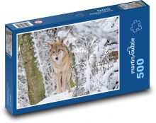 Vlk - Mongolsko Puzzle 500 dílků - 46 x 30 cm