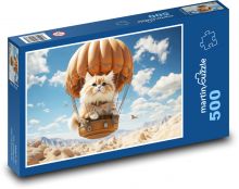 Mačka v lietajúcom balóne Puzzle 500 dielikov - 46 x 30 cm