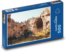 Kappadokie - jeskyně, Turecko Puzzle 500 - 46x30 cm