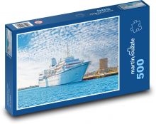 Loď - přístav Puzzle 500 dílků - 46 x 30 cm