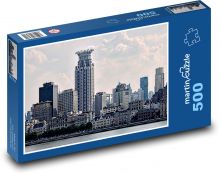 Šanghaj - město Puzzle 500 dílků - 46 x 30 cm