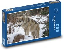 Vlk v lese Puzzle 500 - 46x30 cm