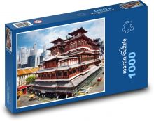 Singapur - Chrám Buddhova zubu Puzzle 1000 dílků - 60 x 46 cm
