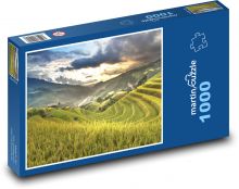 Vietnam - rýžové pole Puzzle 1000 dílků - 60 x 46 cm