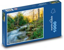 Potok, rieka, príroda Puzzle 1000 dielikov - 60 x 46 cm 