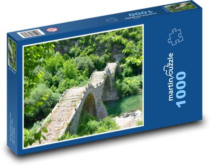 Kamenný oblúkový most - Prírodný Park Vikos-Aoos - Puzzle 1000 dielikov, rozmer 60x46 cm