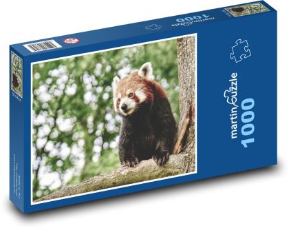 Panda - červená, zvíře - Puzzle 1000 dílků, rozměr 60x46 cm
