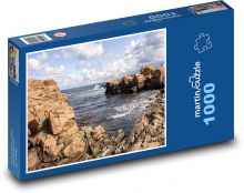 Skály - pobřeží, oceán Puzzle 1000 dílků - 60 x 46 cm