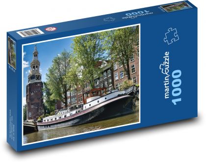Canal - waterway, Amstrdam - Puzzle 1000 pieces, size 60x46 cm 