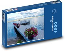 Molo - jezero, Kanada Puzzle 1000 dílků - 60 x 46 cm