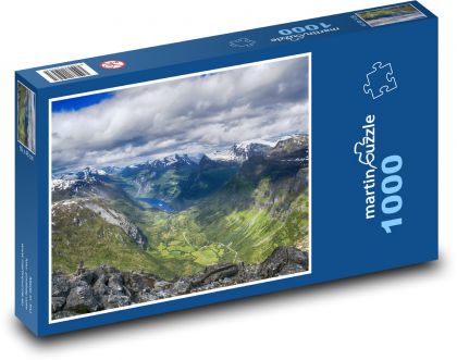 Norsko - Fjordy, krajina - Puzzle 1000 dílků, rozměr 60x46 cm