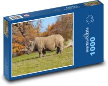 Nosorožec - divoká zvěř, Afrika Puzzle 1000 dílků - 60 x 46 cm