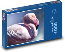Růžový plameňák - vodní pták, zvíře Puzzle 1000 dílků - 60 x 46 cm
