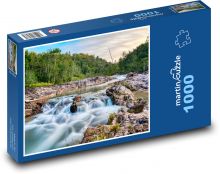 Řeka - příroda, stromy Puzzle 1000 - 60x46 cm