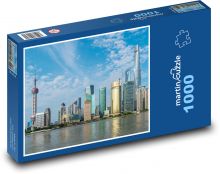 Šanghaj - Čína, mesto Puzzle 1000 dielikov - 60 x 46 cm 