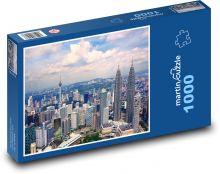 Město - panorama, budovy Puzzle 1000 - 60x46 cm
