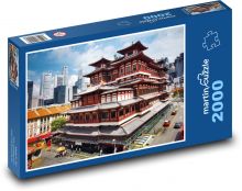 Singapur - Chrám Buddhova zubu Puzzle 2000 dílků - 90 x 60 cm