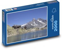 Hory, jazero, príroda Puzzle 2000 dielikov - 90 x 60 cm
