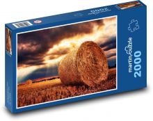 balíky slámy Puzzle 2000 dílků - 90 x 60 cm