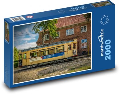 Zabytkowy tramwaj - Puzzle 2000 elementów, rozmiar 90x60 cm