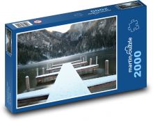 Zimná krajina na jazere Puzzle 2000 dielikov - 90 x 60 cm