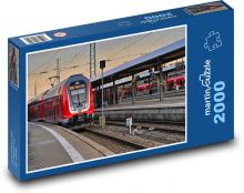 Vlaková stanica - železnica, vlak Puzzle 2000 dielikov - 90 x 60 cm