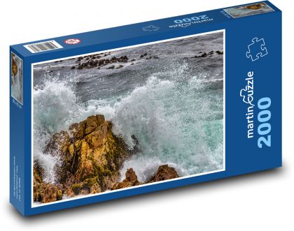 Ocean - fale, skały - Puzzle 2000 elementów, rozmiar 90x60 cm
