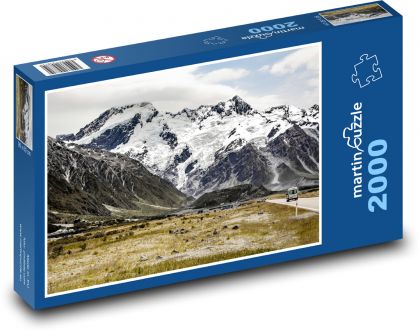 Nový Zéland - hory - Puzzle 2000 dílků, rozměr 90x60 cm