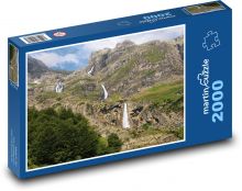 Krajina - horolezectví, vodopády Puzzle 2000 dílků - 90 x 60 cm