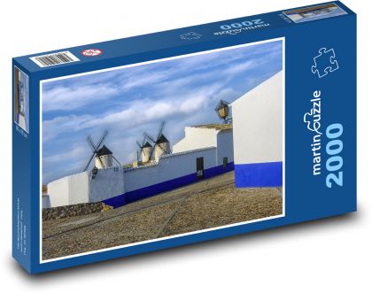 Mlýny - Španělsko, vítr - Puzzle 2000 dílků, rozměr 90x60 cm