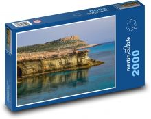 Cape Greco - Kypr, mořská vesnice Puzzle 2000 dílků - 90 x 60 cm