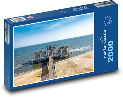 Mólo - Baltské more, pláž - Puzzle 2000 dielikov, rozmer 90x60 cm 