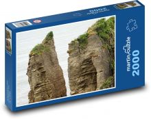 Palačinkové skály - Nový Zéland, moře Puzzle 2000 dílků - 90 x 60 cm