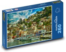 Włochy, port Puzzle 260 elementów - 41x28,7 cm