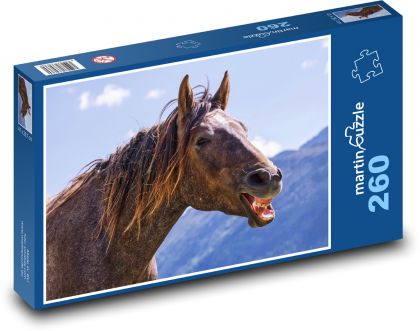 brązowy koń - Puzzle 260 elementów, rozmiar 41x28,7 cm