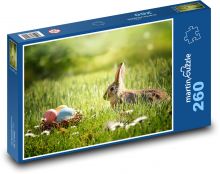 Velikonoční zajíc - vajíčka, velikonoce Puzzle 260 - 41x28,7 cm
