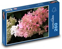 Hortensja - różowa, kwiatowa Puzzle 260 elementów - 41x28,7 cm
