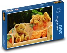 Plyšový medvídek - gauč, roztomilý Puzzle 260 dílků - 41 x 28,7 cm