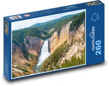 Příroda - řeka, stromy Puzzle 260 dílků - 41 x 28,7 cm