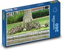 Jízdní kola - park, příroda Puzzle 260 - 41x28,7 cm