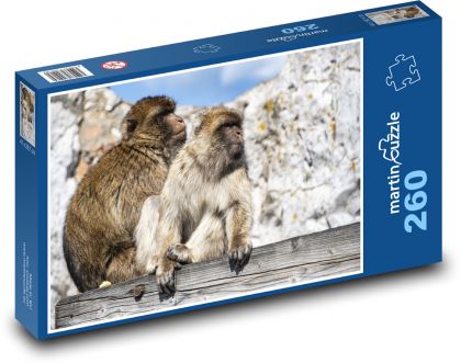 Opice - primáti, zvířata - Puzzle 260 dílků, rozměr 41x28,7 cm