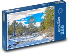 Les v zimě - stromy, sníh Puzzle 260 - 41x28,7 cm