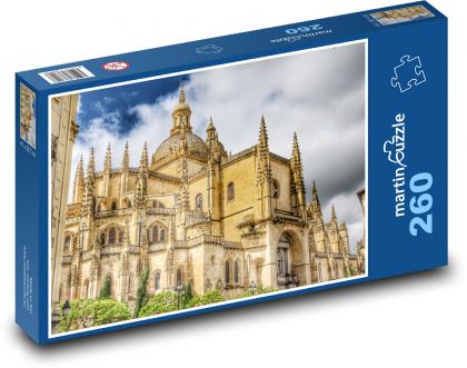 Segovia - Španělsko, architektura - Puzzle 260 dílků, rozměr 41x28,7 cm